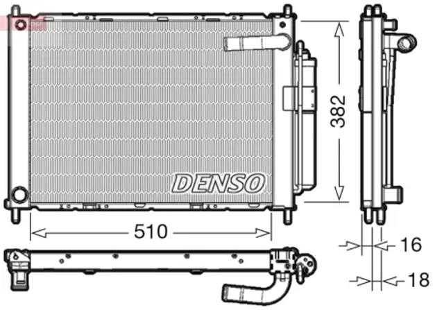 Радіатор охолодження двигуна DRM46101 DENSO