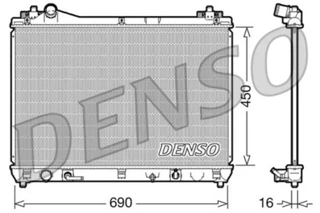 Радіатор двигуна DRM47017 DENSO