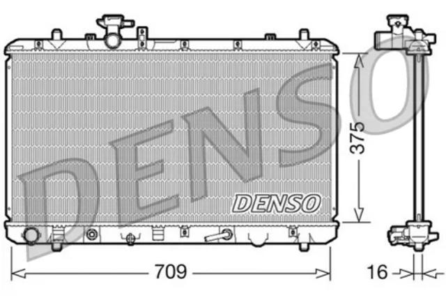 Радіатор системи охолодження двигуна DRM47024 DENSO