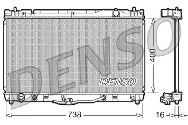 Радіатор системи охолодження двигуна DRM50043 DENSO