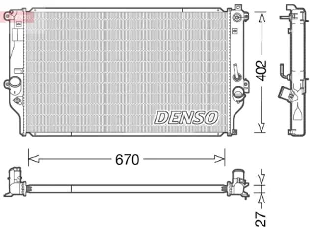 Підвіска радіатора DRM50092 DENSO