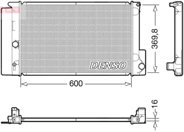 Підвіска радіатора DRM50126 DENSO