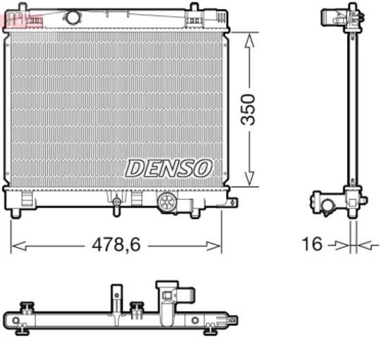 Радіатор системи охолодження двигуна DRM50137 DENSO