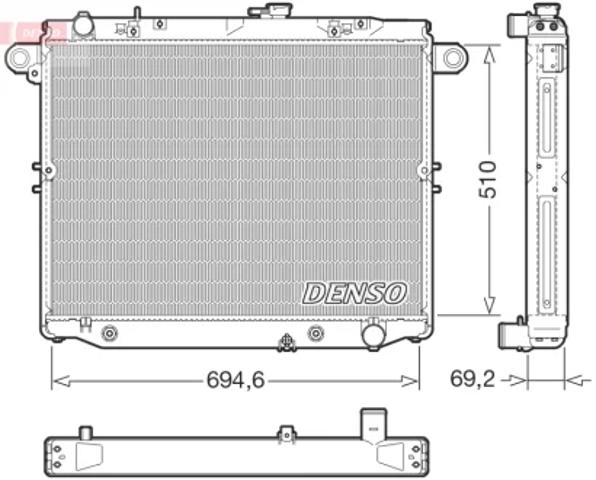 Радіатор двигуна DRM50148 DENSO