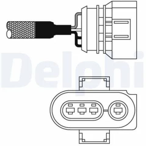 Лямбда зонд, датчик кисню ES1098012B1 DELPHI