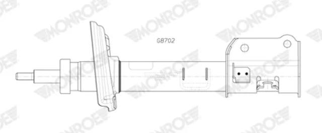 Амортизатор задній, лівий G8702 MONROE