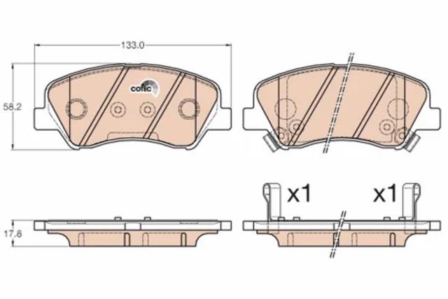 Колодки передні GDB3548 TRW