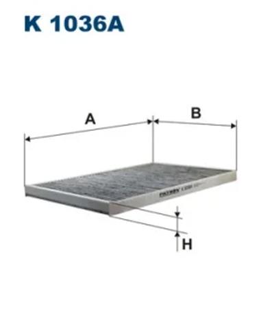 Фільтр, повітря у внутрішній простір K1036A FILTRON
