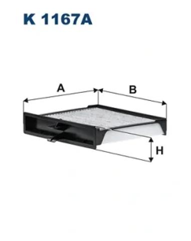 Фільтр салону вугільний K1167A FILTRON