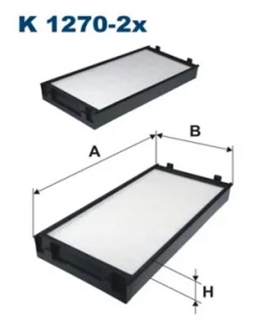 Фільтр салону вугільний K12702X FILTRON