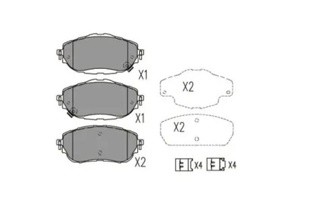 Передні гальмівні колодки KBP9123 KAVO PARTS