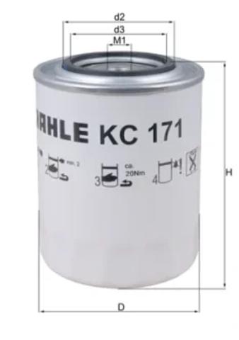 Фільтр-відстійник палива грубої очистки KC171 MAHLE
