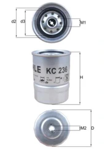 Фільтр тонкого очищення палива KC236 MAHLE