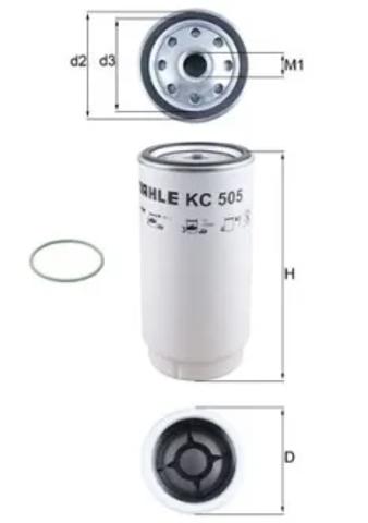 Фільтр-відстійник палива грубої очистки KC505D MAHLE