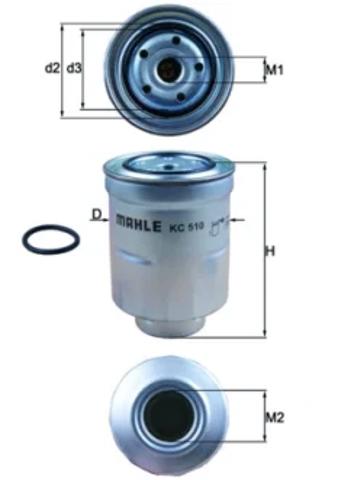 Фільтр тонкого очищення палива KC510D MAHLE