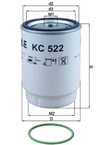 Фільтр паливний KC522D MAHLE