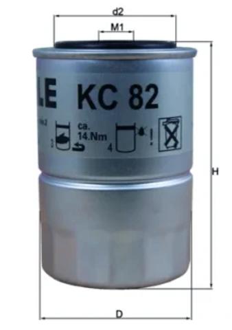 Фільтр паливний KC82D MAHLE
