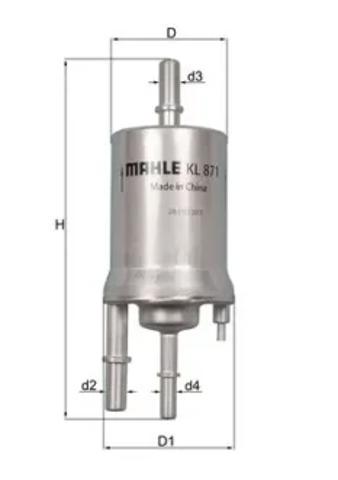 Фільтр палива KL871 MAHLE