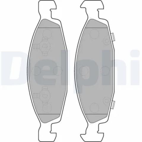 Передні гальмівні колодки LP1557 DELPHI