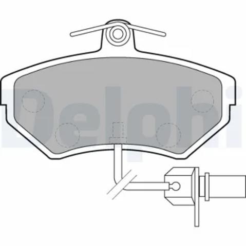 Передні гальмівні колодки LP1631 DELPHI