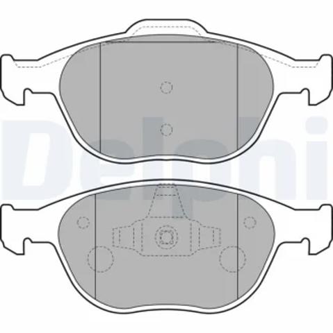 Передні гальмівні колодки LP1724 DELPHI