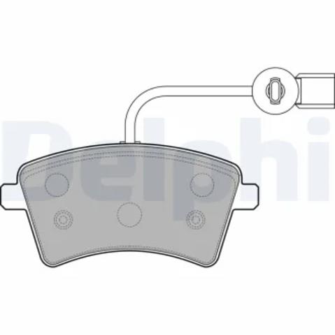 Колодки гальмівні дискові комплект LP2504 DELPHI