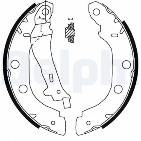 Колодки гальмові задні, барабанні LS1828 DELPHI