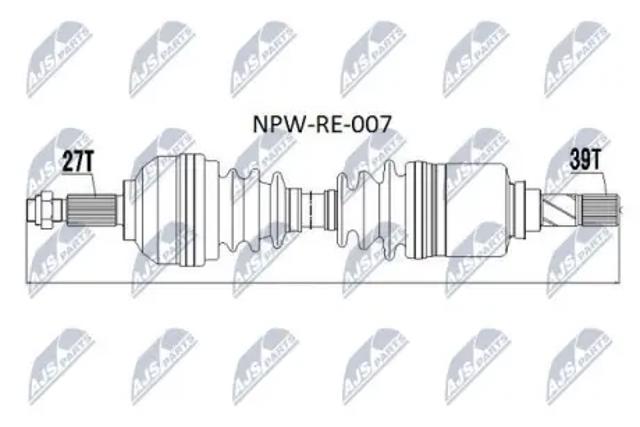 Привід передній лівий NPWRE007 NTY