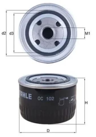 Фільтр очищення масла відцентровий OC102 MAHLE