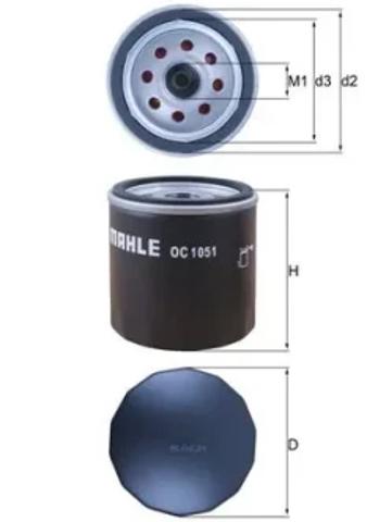 Маслофільтр OC1051 MAHLE