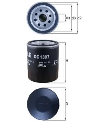 Фільтр масляний грубої очистки (повнопотоковий ф.) OC1397 MAHLE