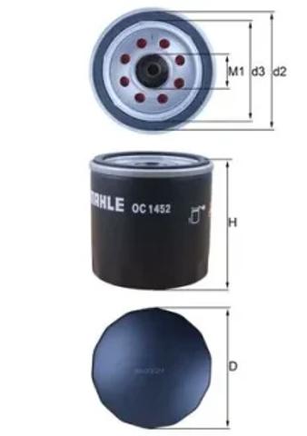 Фільтр масляний OC1452 MAHLE
