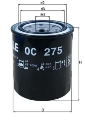 Маслофільтр OC275 MAHLE