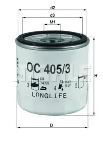 Корпус маслофільтра OC4053 MAHLE
