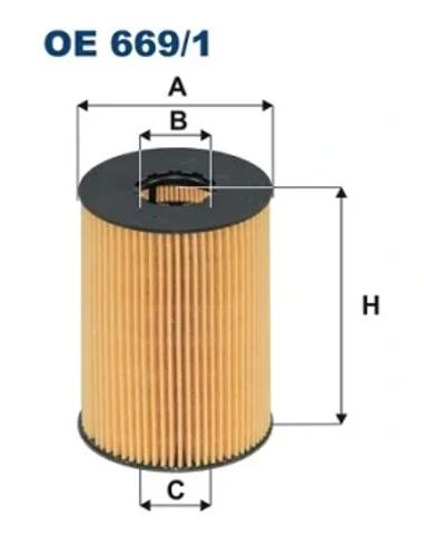 Фільтр масляний OE6691 FILTRON