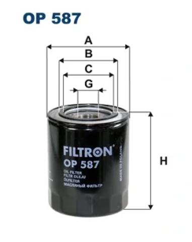 Фільтр масляний OP587 FILTRON
