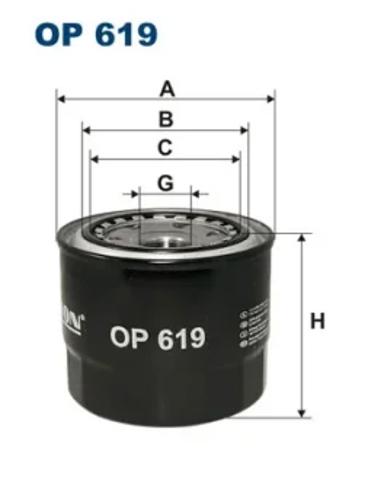 Фільтр масла OP619 FILTRON