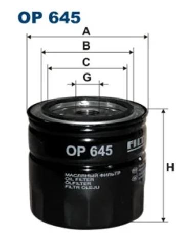 Фільтр масляний грубої очистки (повнопотоковий ф.) OP645 FILTRON