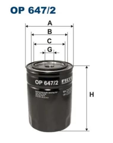 Фільтр масляний ДВЗ OP6472 FILTRON