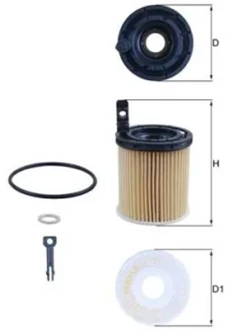Фільтр масляний ДВЗ OX1121D MAHLE
