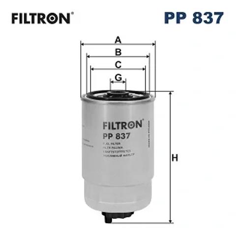 Фільтр паливний PP837 FILTRON