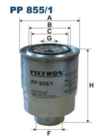 Фільтр тонкого очищення палива PP8551 FILTRON