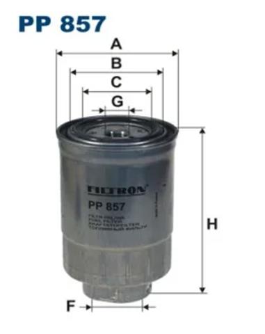 Фільтр тонкого очищення палива PP857 FILTRON