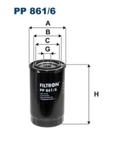 Фільтр паливний PP8616 FILTRON