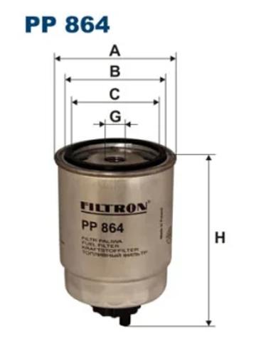 Фільтр тонкого очищення палива PP864 FILTRON