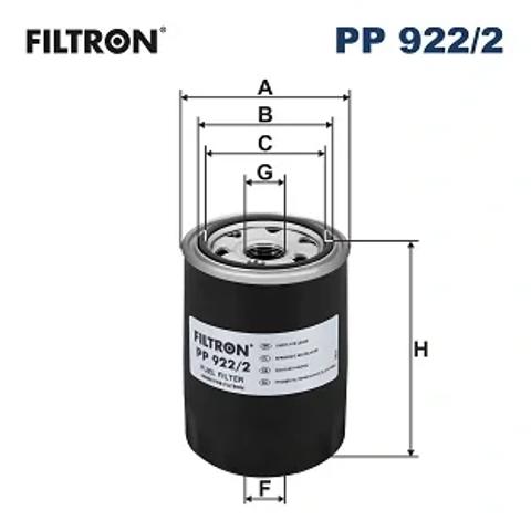 Фільтр тонкого очищення палива PP9222 FILTRON