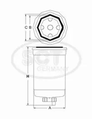 Фільтр паливний ST6106 SCT