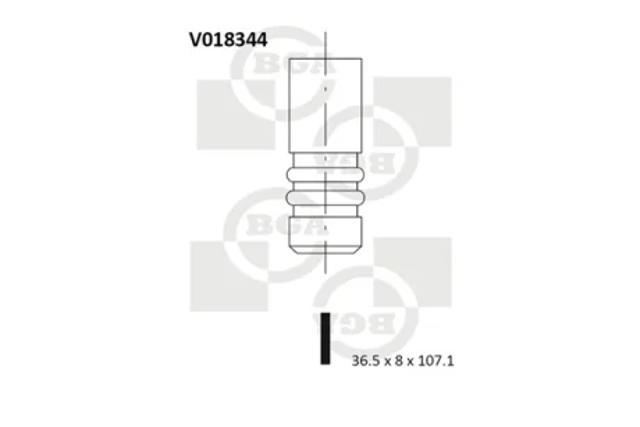 Клапан впускний V018344 BGA