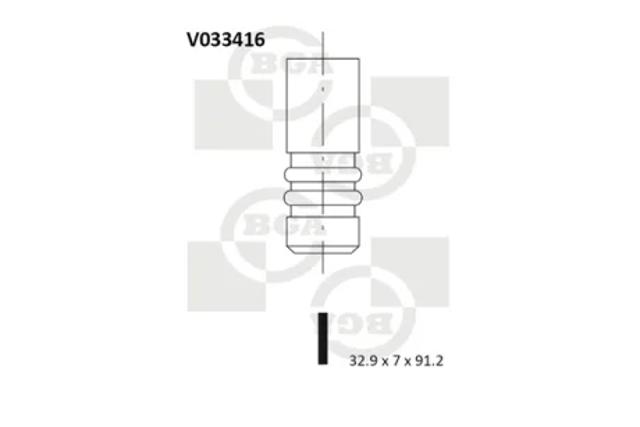 Випускний клапан двигуна V033416 BGA