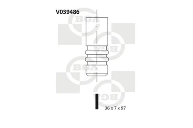 Клапан впускний V039486 BGA